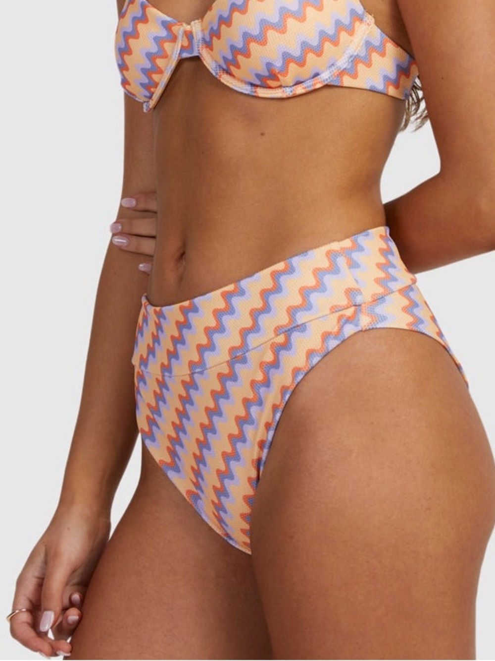 NWOT RVCA - Retro Waves High Rise Bikini Bottoms - Large 12